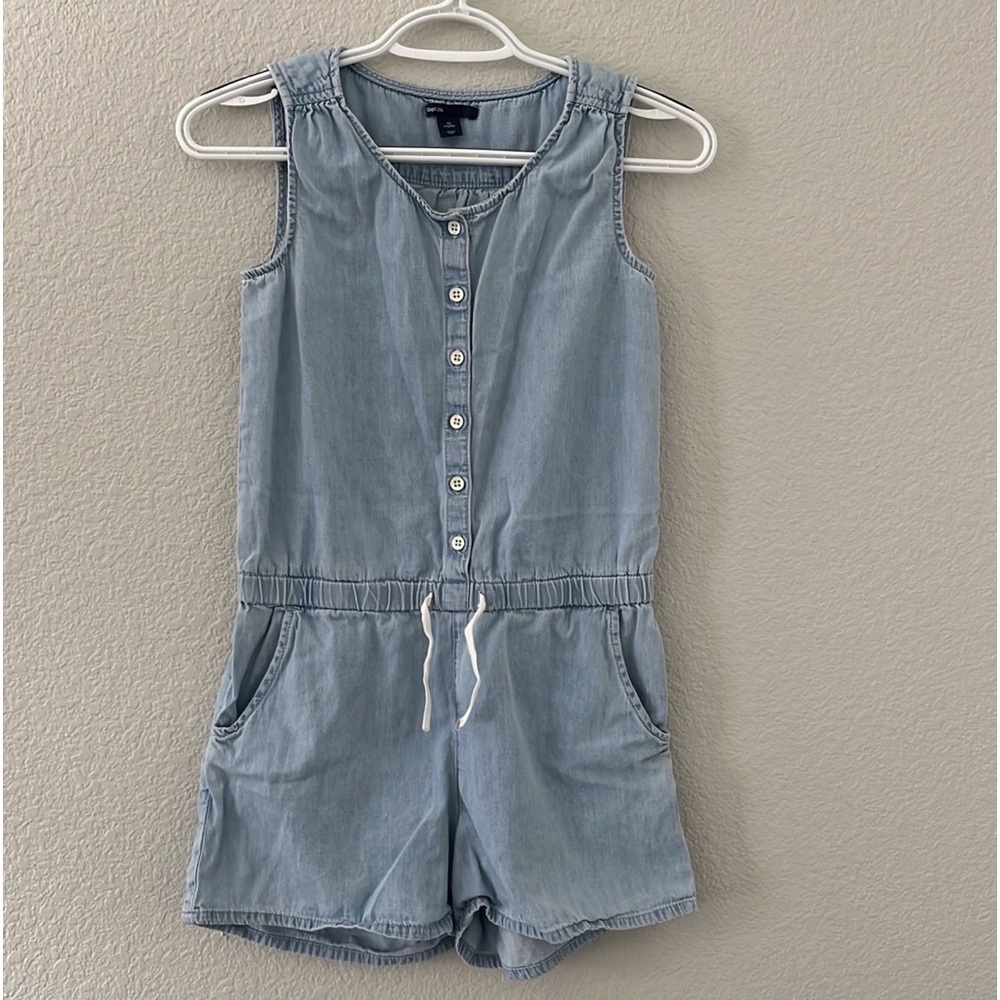 girl’s faux denim romper